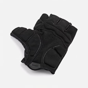 Gants de cyclisme personnalisés noirs à demi-doigts rembourrés, antidérapants, respirants, pour le sport, OEM ODM, vente en gros - Product Image 3