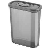 Afossa Contenant de rangement de cuisine multifonctionnel moderne en PP durable, hermétique, sans BPA, moulé par injection, compatible micro-ondes, avec couvercle, 2L