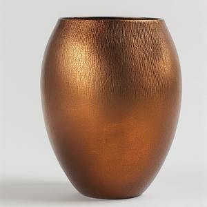 Jarrón de hierro decorativo con superficie plateada cepillada y estilo minimalista, ideal para villas contemporáneas y decoración de sala de estar de lujo - Product Image 6