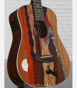 Guitarra electroacústica Luna Safari Vista Stallion lista para enviar - Acabado natural brillante - Product Image 2