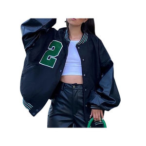 Chaquetas Varsity de Alta Calidad al por Mayor, Chaquetas Casuales de Calle Personalizadas de Alta Calidad, Totalmente Personalizadas para Mujer - Product Image 5