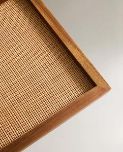 Plateau de service et de rangement en rotin et bois, style campagnard, multifonctionnel, facile à nettoyer - Product Image 5