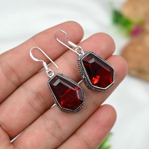 925โกเมนชุบเงินสเตอร์ลิงประดับแบบโบฮีเมียน - Product Image 4