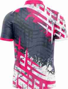 Camiseta Deportiva de Sublimación de Buena Calidad, Manga Corta, Lisa, con Cierre, Estilo Polo, Cuello Mao - Product Image 3