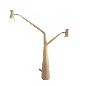 Lampadaire en tissu blanc en forme de champignon pour la décoration intérieure de salon de luxe moderne, élégant, support doré LED pour la maison et le bureau - Product Image 1