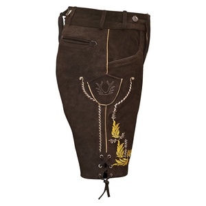 Nouvelle vente entière différents modèles pour Oktoberfest Lederhosen Shorts bavarois en cuir traditionnel allemand - Product Image 3