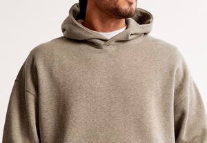 Sudadera Clásica con Capucha, Lisa, de Felpa de Algodón de 450 g/m². Sudadera con Capucha de Felpa Premium, MOQ Bajo, Hombros Caídos - Product Image 3