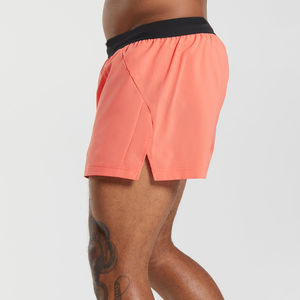 2025 nuevos pantalones cortos de malla de gimnasio de baloncesto deportivos Unisex de alta calidad entrenamiento poliéster Fitness sudor cintura elástica liso teñido sólido - Product Image 3