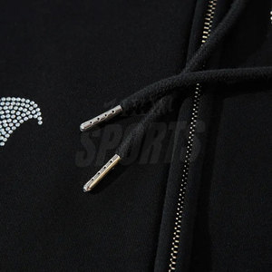 Tamaño adulto 100% algodón Rhinestone Sudadera con capucha transpirable manga larga Rhinestone Sudadera con capucha de calidad superior Rhinestone Sudadera con capucha - Product Image 3