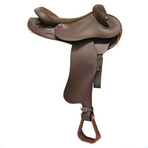 Sillín occidental de cuero genuino con Árbol de madera para carreras, sillín de equitación de alta calidad, diseño transpirable, tamaños personalizables - Product Image 1