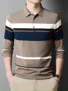 Nueva Camiseta Polo Casual de Alta Calidad 100% Algodón para Hombre, Mangas Largas para Invierno, Transpirable, Jersey, Diseño Sólido, Personalizable - Product Image 5