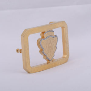 Hebilla de cinturón de lujo HipHop de Plata de Ley 925 hecha a mano para hombre con diseño personalizado en forma de hoja con hebilla de lujo de diamante Moissinatie - Product Image 2