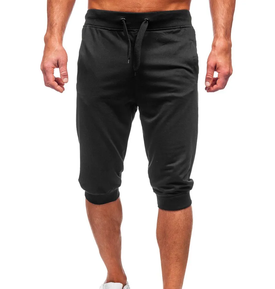 Pantaloncini da sudore leggeri da uomo con cintura elastica ad asciugatura rapida con logo personalizzato e pantaloncini da sudore traspiranti da uomo di taglia personalizzati
