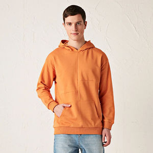 Vente en gros de sweat à capuche en molleton 100% coton pour hommes printemps coupe régulière pull d'entraînement à capuche hiver sérigraphié poches personnalisables - Product Image 3