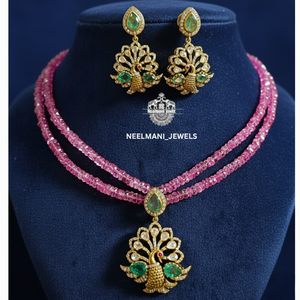 Pendentif Paon et Boucles d'Oreilles Assorties, Pièce de Bijouterie Élégante et d'Collection Culturelle - Product Image 3