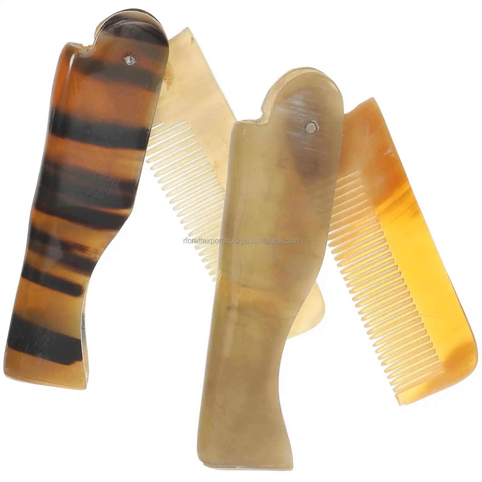 Nouveau peigne en corne de buffle en finition polie corne Art Ware peigne à dents fines peigne à cheveux antistatique pour hommes de l'Inde par RF Crafts
