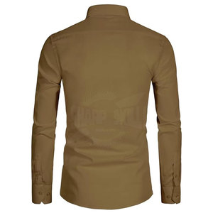 Colección de verano 2024, camisa de vestir de algodón 100% de alta calidad para hombres, último diseño, patrón sólido de punto transpirable por tiempo limitado - Product Image 2