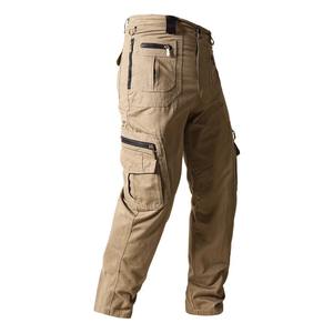 Pantalon de survêtement noir, multi-poches, ripstop, imperméable, 100% coton, taille élastique, résistant à l'usure, pour l'hiver, entraînement, pêche, travail - Product Image 5