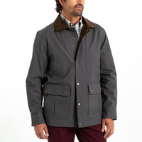Veste en coton ciré imperméable sur mesure pour hommes Veste de saison d'hiver Veste de chasse en toile cirée pour hommes