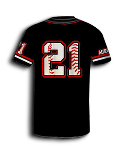 Maillots de baseball athlétiques sur mesure à coupe rayée avec logos de signature et garde UV maillots de baseball uniques personnalisés - Product Image 6