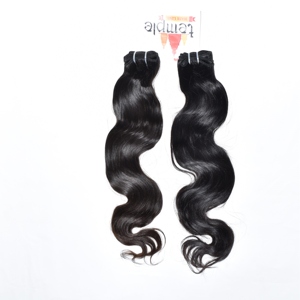 Máquina de extensiones de cabello humano de templo vietnamita virgen 100% al por mayor paquete de doble trama procesamiento cutícula alineada onda natural - Product Image 3
