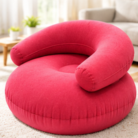 Canapé gonflable moderne et décontracté, floqué, avec accoudoirs et dossier, chaise portable d'extérieur écologique