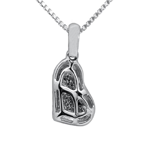 Fashionable Luxury Heart Pendant with Moissanite Diamonds Silver Jewelry for Couples <b>Gift</b> - Product Image 3