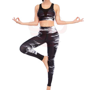 Conjunto de mallas y sujetador sin costuras de cintura alta Servicio OEM Ropa de gimnasio para mujer Conjunto de yoga para mujer - Product Image 2