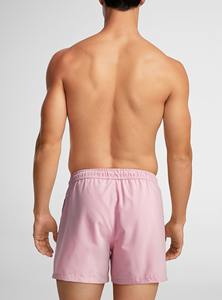 กางเกงขาสั้นลำลองเอวกลางสำหรับผู้ชายกางเกงขาสั้นแห้งเร็วระบายอากาศได้ดีเบอร์มิวดาสีทึบยาวถึงเข่าสำหรับฤดูร้อน - Product Image 2