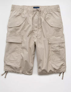 Venta al por mayor de pantalones cortos de carga sólida de los hombres de cintura elástica de estilo de la calle de secado rápido transpirable de algodón francés de tela de rizo pantalones de chándal - Product Image 5