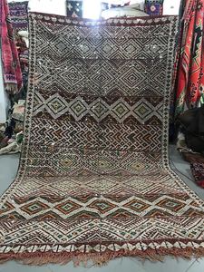 Alfombra Tribal Hecha a Mano, Excelente Alfombra Rectangular Marroquí con Nudos a Mano, Diseño Novedoso, Ecológica, de Lana/Seda, Antideslizante, con Base de PET - Product Image 2