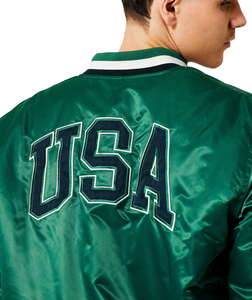 Chaqueta Varsity de Satén para Hombre, Estilo Urbano, Diseño de Béisbol, con Logotipo Bordado Personalizado, para Invierno - Product Image 4