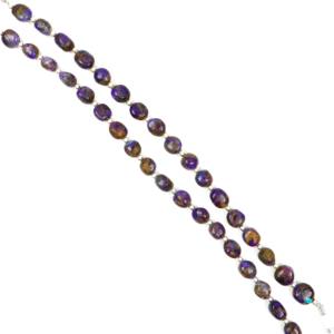 Cuentas de Amatista y Cobre Raras, Forma de Pepita de 6x8-8x10mm, Cuentas de Piedras Preciosas de Turquesa, Amatista y Cobre para la Fabricación de Joyas, Aproximadamente 8' - Product Image 3