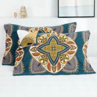 Housse de coussin en toile de coton de vente chaude avec impression d'étiquette sur mesure et couleur d'oreiller de taille pour les housses de coussin en coton lavables