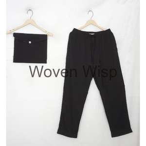 Conjunto de pijama de algodón orgánico acogedor, ropa de dormir de diseño estampado ligero y de secado rápido para verano, ropa de salón de talla grande - Product Image 3