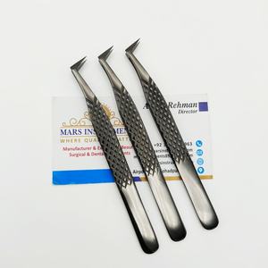Punta de fibra de acero inoxidable Todo negro Mejor volumen Pinzas de extensión de pestañas Fabricante Pinzas de pestañas - Product Image 4