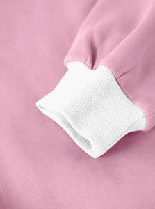 Sweat-shirt à capuche oversize pour femme, coupe ample, rose, doux, chaud, pull décontracté, confortable, manches longues, décontracté, quotidien, devant - Product Image 5