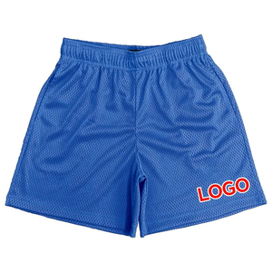 Short de gymnastique en maille de basket-ball pour hommes personnalisé OEM entrejambe de 5 pouces à séchage rapide double couches avec cordes taille moyenne-Style uni - Product Image 4