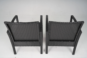 Custom Logo 4-Seater <b>Rattan</b> Patio <b>Chair</b> 5cm Seat <b>Cushion</b> Modern Design Outdoor Furniture Garden Hotels Parks Halls Hot Sales - Product Image 2