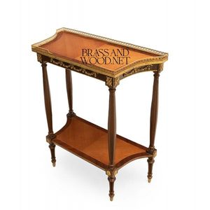Table console classique de luxe en bois avec détails en laiton - Product Image 3