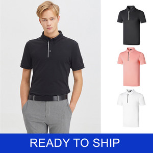 Camisa de Golf para Hombre, Diseño Vintage de Alta Calidad, Tela Dobby, Bordada, 100% Algodón, Estampado Animal, Transpirable, Manga Corta - Product Image 2