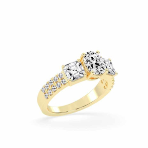 Vente en gros en vrac Bague en or 14 carats et 18 carats avec diamant Moissanite-Bijoux de luxe durables pour toutes les occasions - Product Image 2