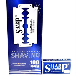 Sharp Hi Platinum Double <b>Edge</b> Safety Razor Blades 100 Pack Stainless Steel DE Shaving Blade Refills Smooth Clean Shave Wholesale - Product Image 1