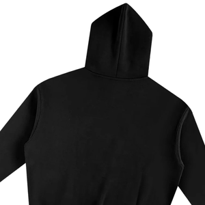 Sudadera con Capucha Negra, de Algodón y Felpa, Lisa, Holgada, Unisex, Informal, para Invierno, Ropa de Calle, al por Mayor - Product Image 6