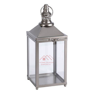 Set of 3 Classic Wooden <b>Lantern</b> With Galvanize <b>Metal</b> <b>Lantern</b> - Product Image 3