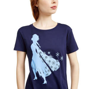 T-shirt Grafica Disney Frozen per Bambini, in Cotone Jersey Traspirante, Taglia Unica, Versione Aderente per Bambina, Blu Medio, Taglia L - Product Image 3