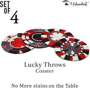 Handcrafted Round Beaded <b>Table</b> <b>Coaster</b> for Dining <b>Table</b> Wedding Christmas Decoration Family Gathering Parties - Product Image 6