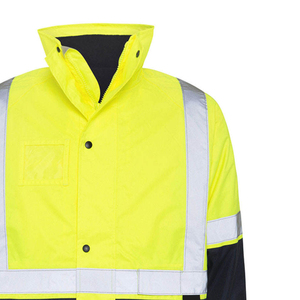 Sudadera con Capucha de Seguridad Reflectante de Alta Visibilidad para Invierno, Personalizada, con Cierre, para Hombre, Chaquetas de Seguridad de Manga Larga con Logotipo Frontal, Material de Lona - Product Image 6