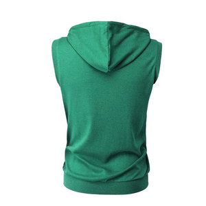 เสื้อมีฮู้ดแขนกุดพิมพ์ลายสำหรับผู้ชายเสื้อออกกำลังกายแบบลำลอง - Product Image 2