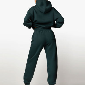 Chándales de mujer con cremallera 450 Gsm Jogger Baggy Zip-up Hoodies Ladies Heavyweight 400 Gsm Chándal/100% chándal de algodón - Product Image 2